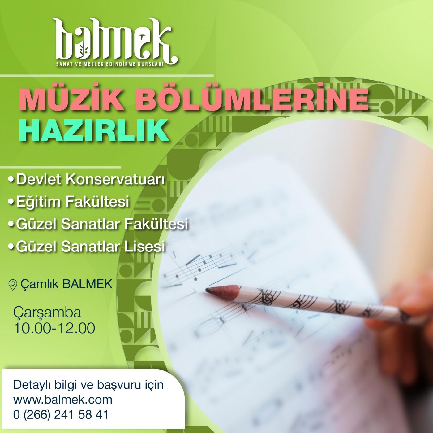 Müzik Bölümlerine Hazırlık (1.Grup)