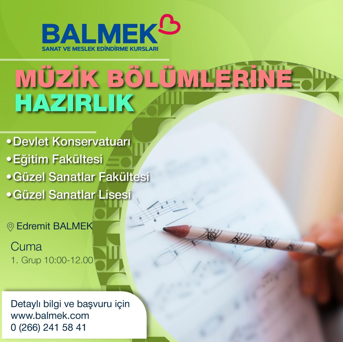 Müzik Bölümlerine Hazırlık (1.Grup) / Edremit BALMEK