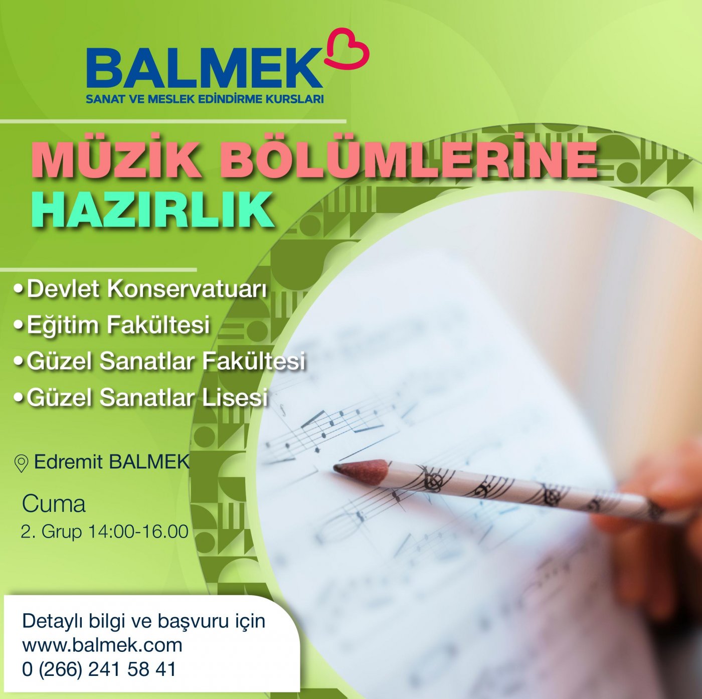 Müzik Bölümlerine Hazırlık (2.Grup) / Edremit BALMEK