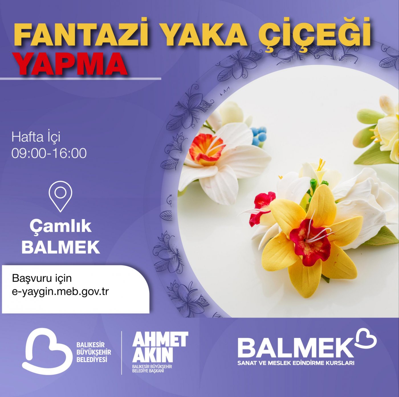 Fantazi Yaka Çiçeği Yapma