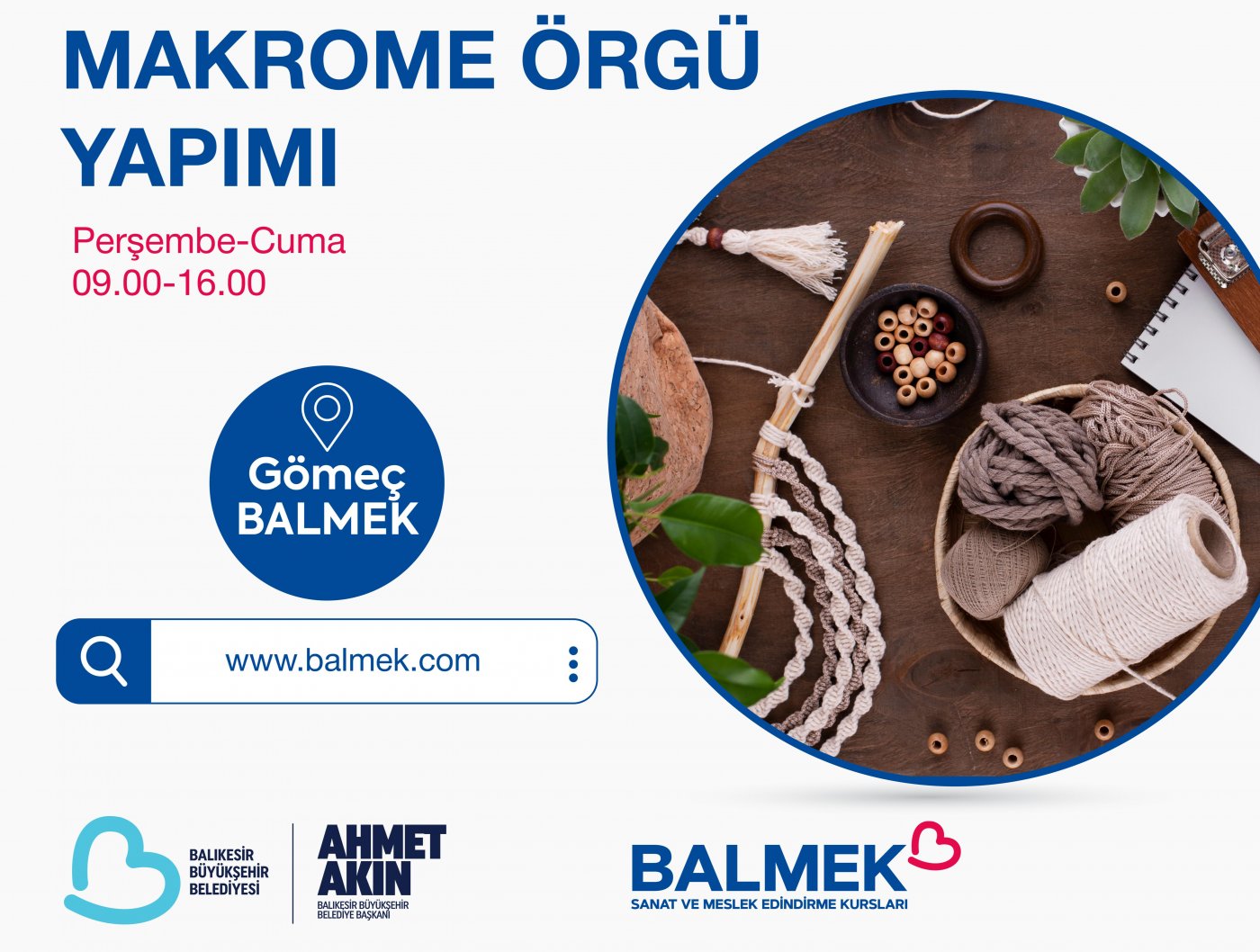 Makrome Örgü Yapımı (Gömeç BALMEK)